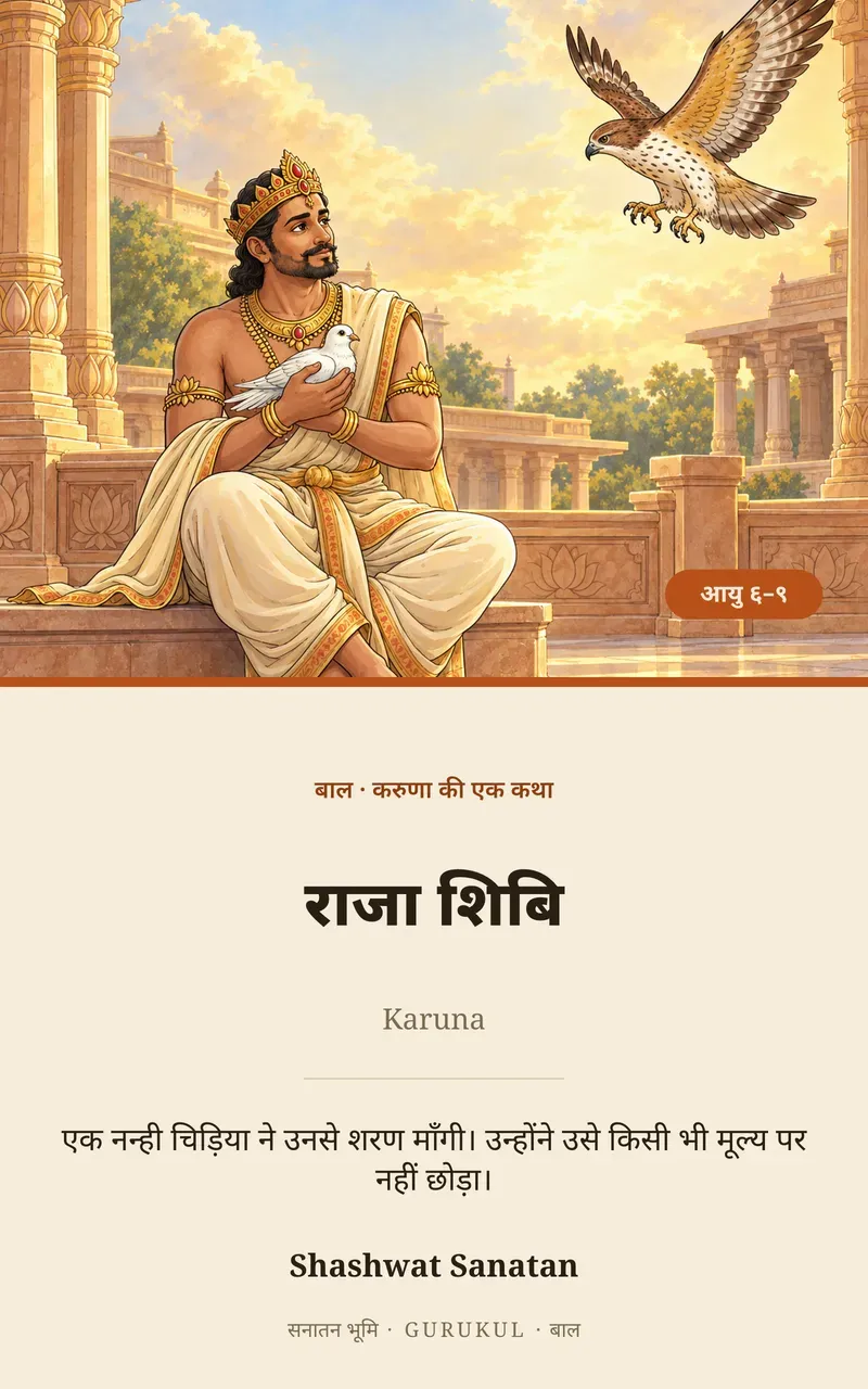 राजा शिबि और नन्ही कपोती पुस्तक का आवरण