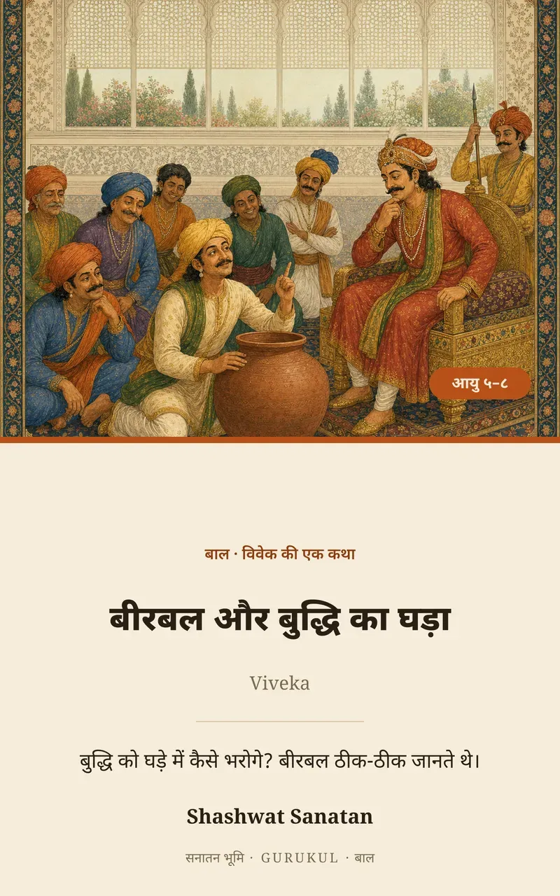 बीरबल और बुद्धि का घड़ा पुस्तक का आवरण